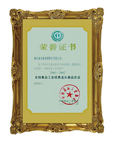 全國食品工業(yè)優(yōu)秀龍頭食品企業(yè)